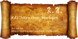 Kühtreiber Norbert névjegykártya
