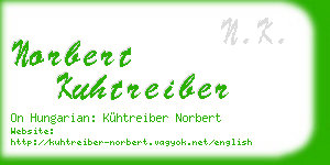 norbert kuhtreiber business card